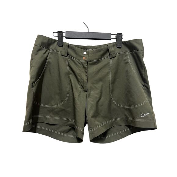 Nike Golf Dri-fit walking shorts - Size 12 Olive Green like new - Picture 1 of 5